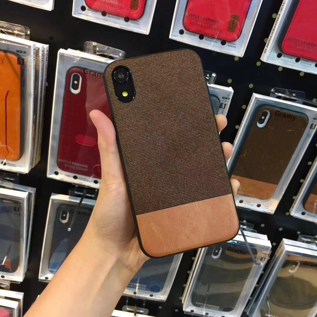 leather/canvas case