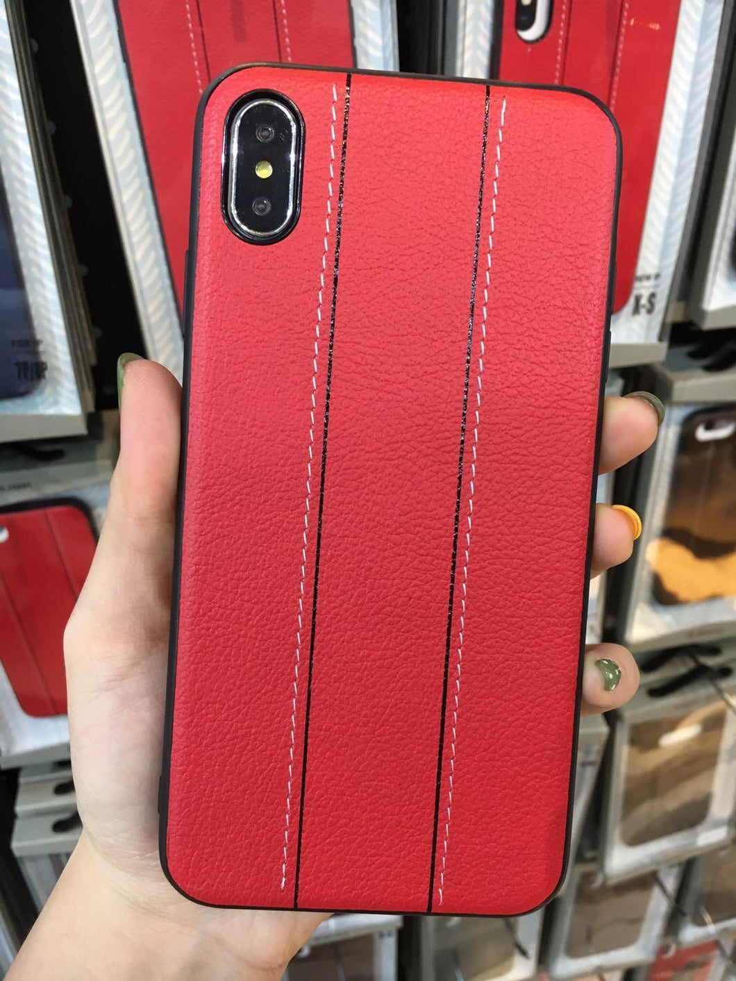 stitched leather case