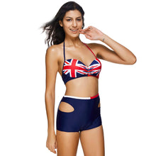Load image into Gallery viewer, patriotic 2pc halter neck bikini set
